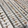 Wooden display 925 silver bracelets 21 pieces