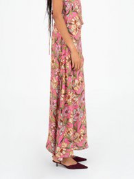 Gonna Amara con stampa floreale rosa
