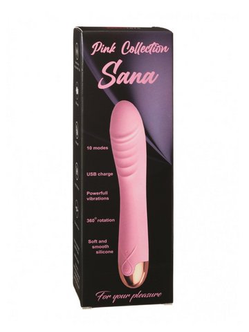 ARGUS - AT1151 - SANA GOLD PLATTER LUXURY ROSA GEPLE & CLIT -Vibrator - USB wiederaufladbar