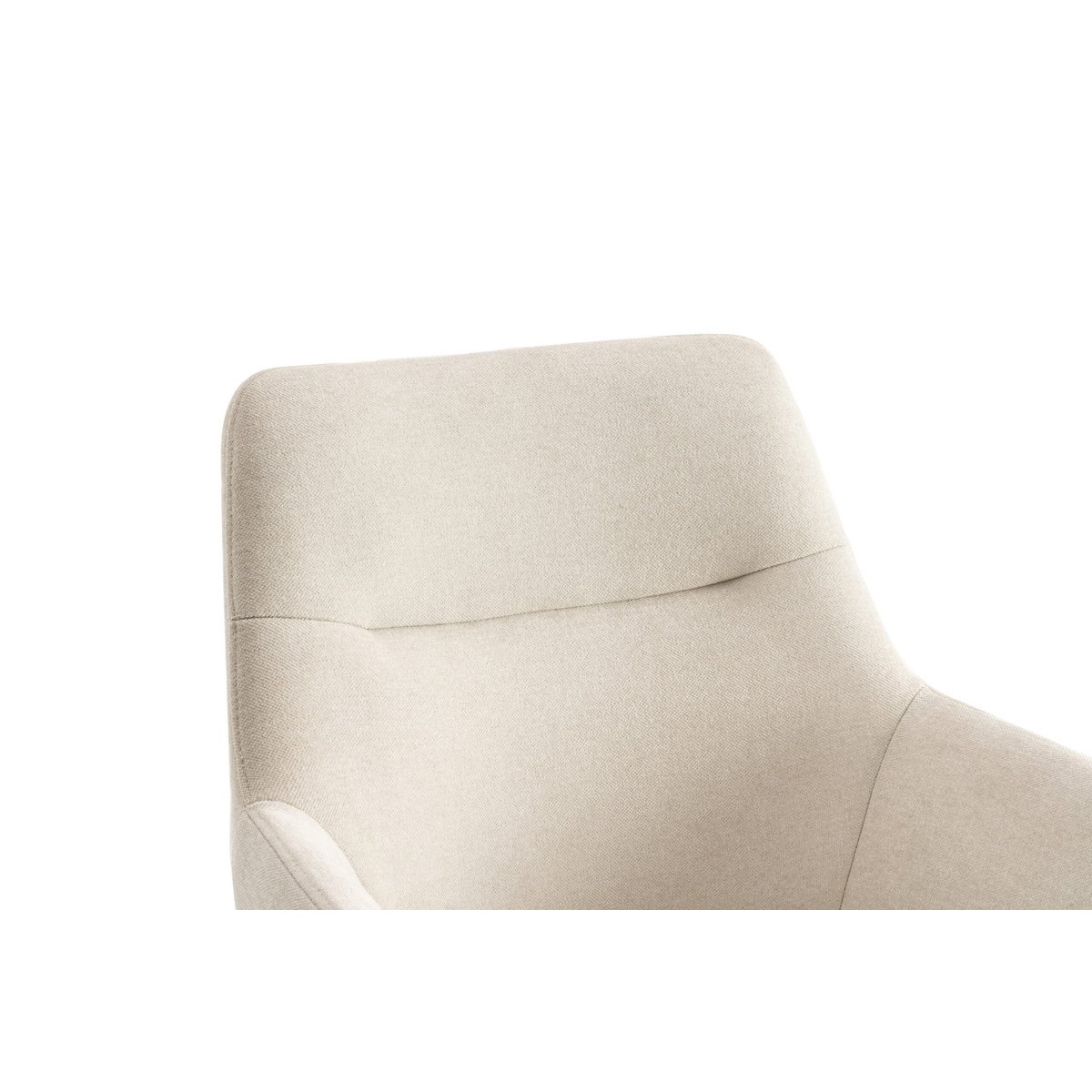 Draaibare - Eetkamerstoelen met armleuning set van 2 - Olivia - Beige - Stof