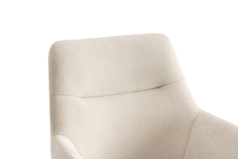 Drejelig - Spisestuestole med armlæn sæt af 2 - Olivia - Beige - Stof