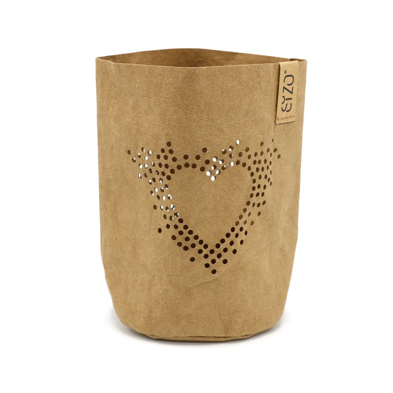 Soporte de luz LED de papel SIZO "Corazón" Natural