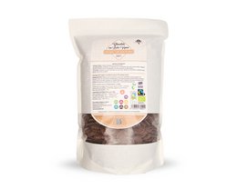  Vegan milk chocolate chips made with rice drink, 2kg bag, organic and fair trade ingredients.