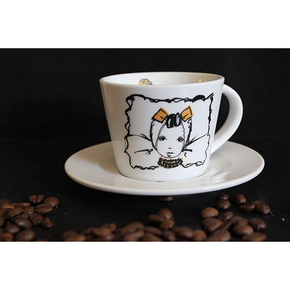 Taza y plato de café Zeeland girls