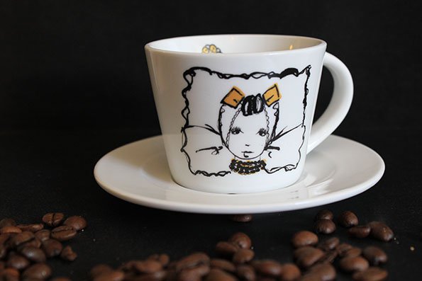 Kaffekop og underkop Zeeland piger