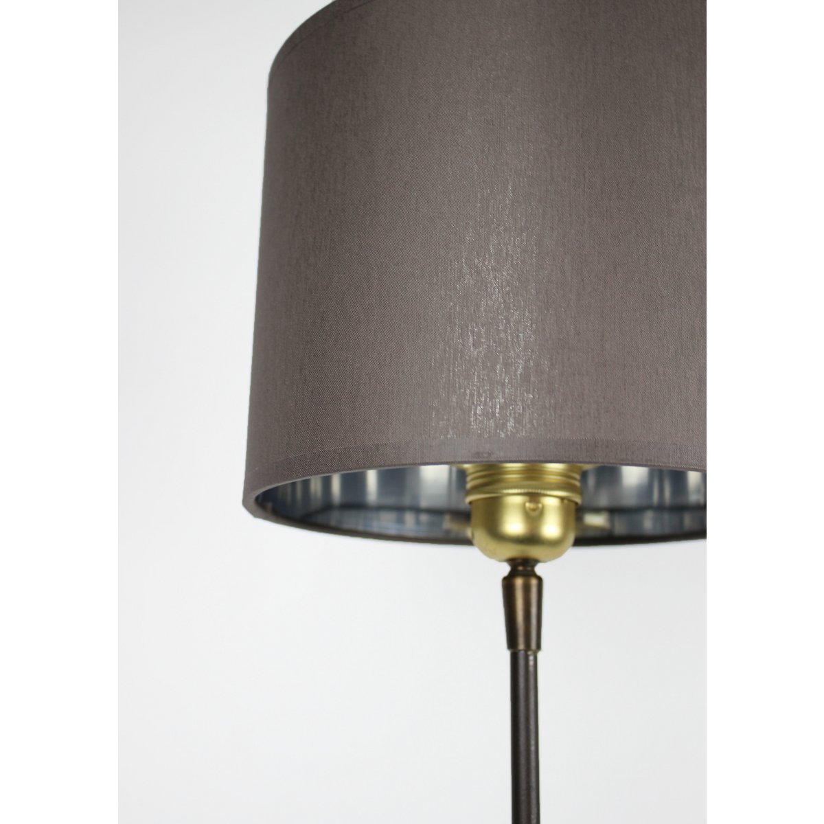 Lampenschirm Stoff dunkelgrau/ innen silber Schirm 20/20/16