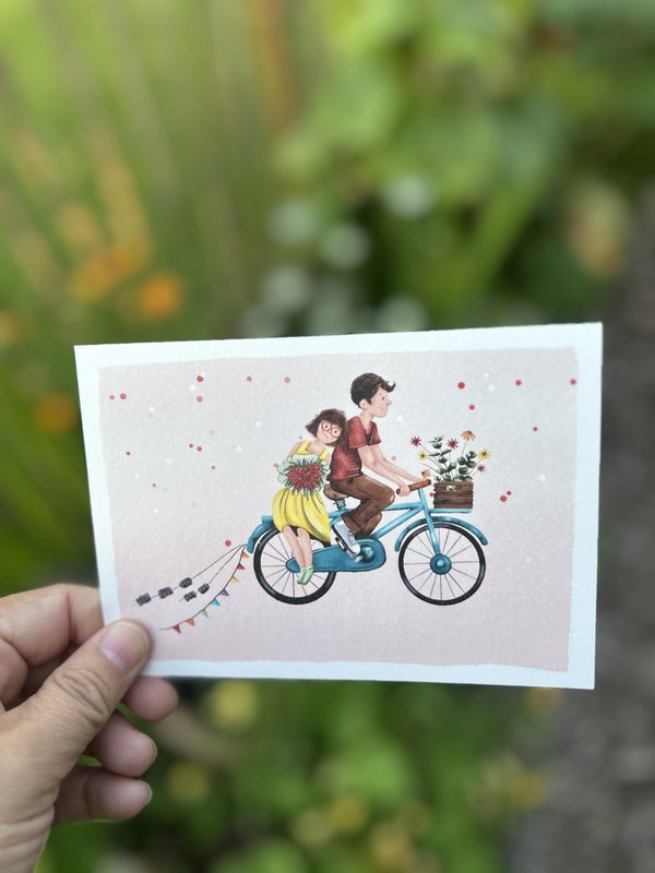 Postal - felices para siempre