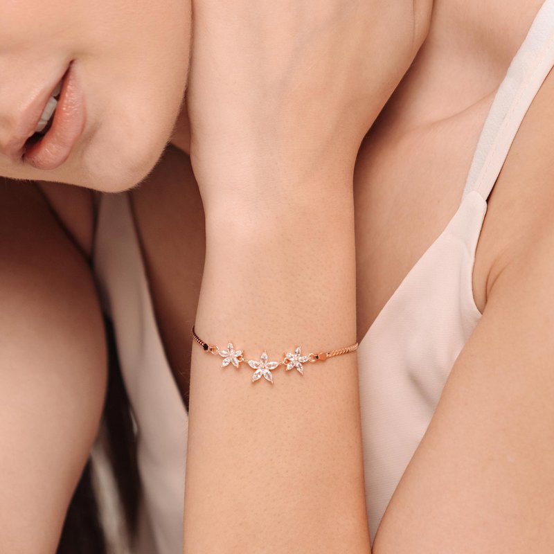 Austrian Crystals Flowers Bracelet