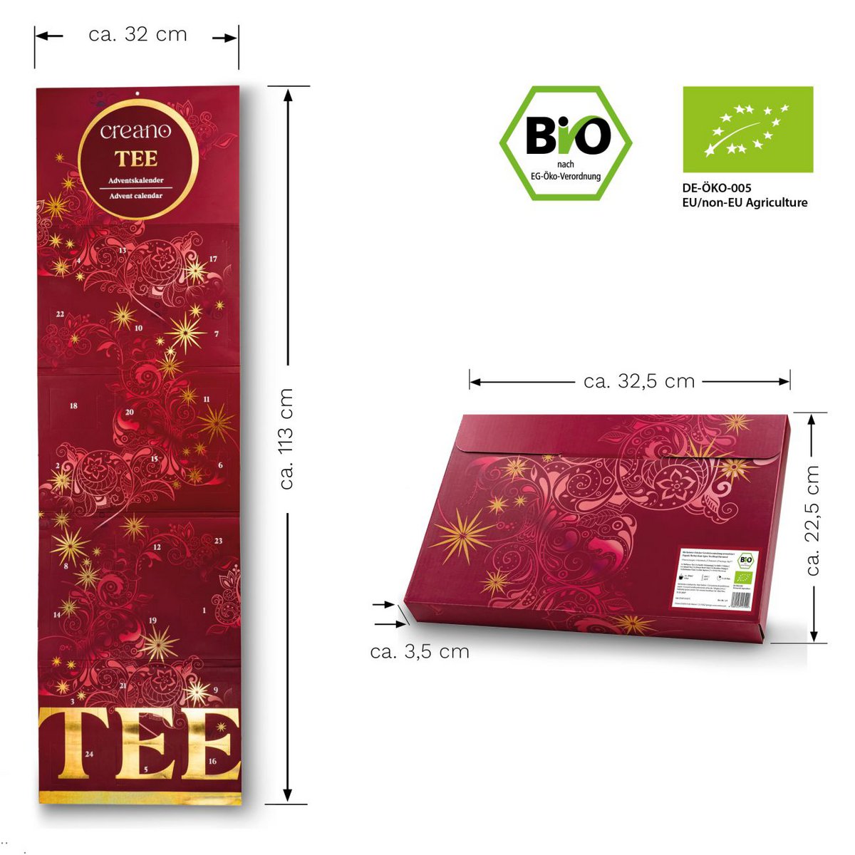 Creano Bio-Tee Adventskalender 24 Teebeutel