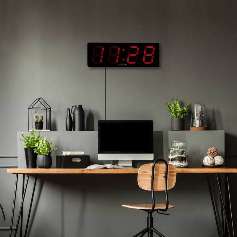 Horloge murale/de table - 51,5 x 18x 4,5 cm -Plastique- 'Big D'