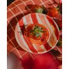 Garlic Grater Ceramic Plate - Pink and Red - Sweetheart