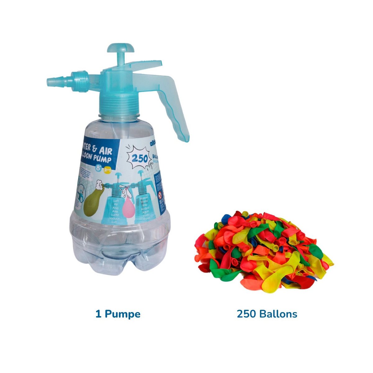 Water & Air Wasserbomben Pumpe, inkl. 250 Ballons