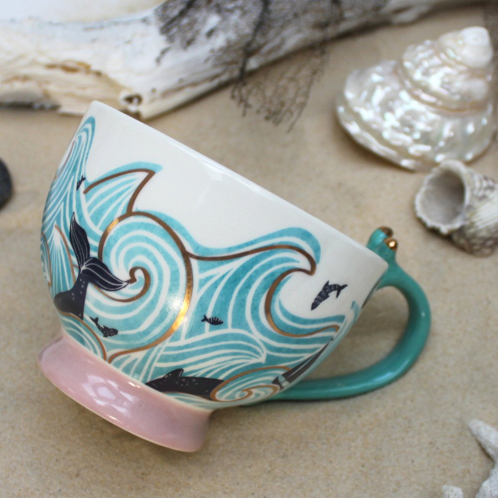 Durch die Seesturm-Teetasse mit Geschenkbox