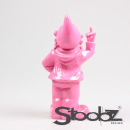 Stoobz Design Gnomo Dedo Medio Fucsia 32 cm – Declaración de diseño atrevida