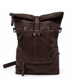 ROLLTOP BACKPACK Rucksack Leder espresso