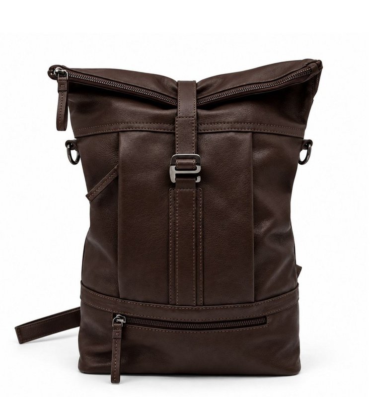 ROLLTOP BACKPACK Rucksack Leder espresso