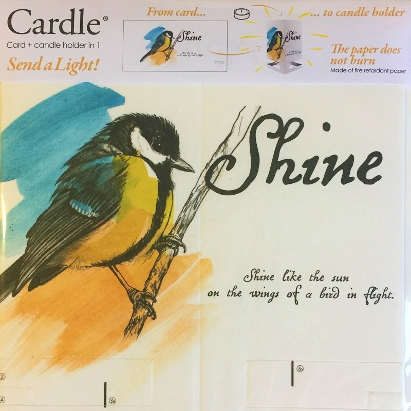CARDLE Shine (Flüge der Phantasie) - Kerzenhalter-Grußkarte