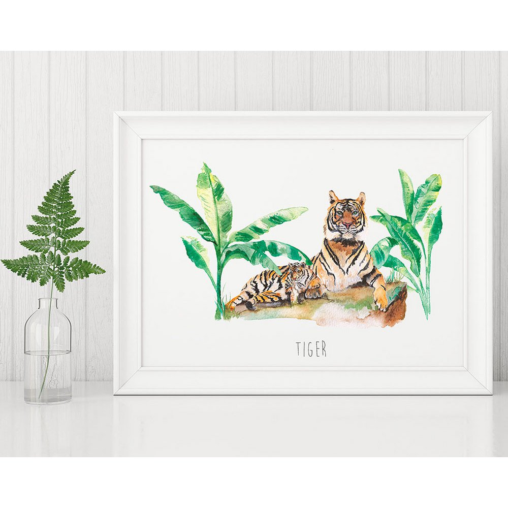Tiger Watercolour Art Print