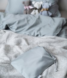 Set biancheria da letto per bambini con pochette Solid Crystal