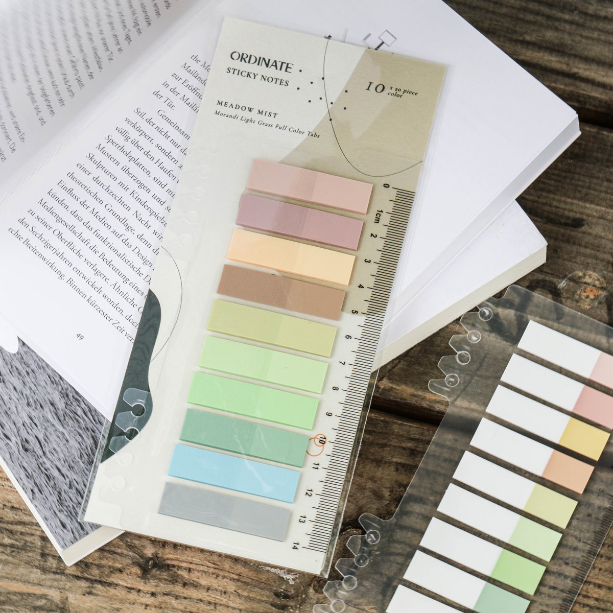 Meadow Mist | Ordinate Haftnotizen | Sticky Notes Pastell | Sticky Notes | Index Tabs | Sticky Notes Transparent | Sticky Tabs | Book Tabs | Annotating Tabs | Klebezettel Schule | Büro | 200 Stücke