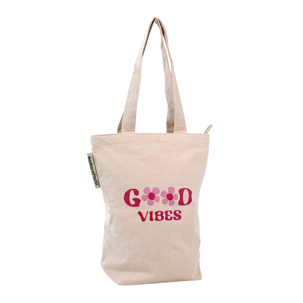Sac fourre-tout durable avec fermeture éclair - nomoreplasique - bonnes vibrations