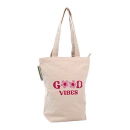 Sac fourre-tout durable avec fermeture éclair - nomoreplasique - bonnes vibrations