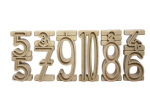 RE-Wood® stacked numbers 100s number range | RE-Wood® number building blocks educational toy