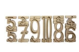 RE-Wood® stacked numbers 100s number range | RE-Wood® number building blocks educational toy