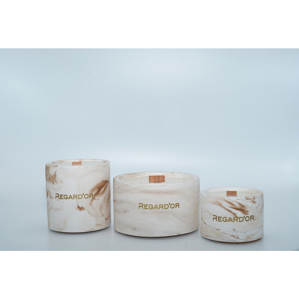 Handmade Marble-look Natural Candles - Large