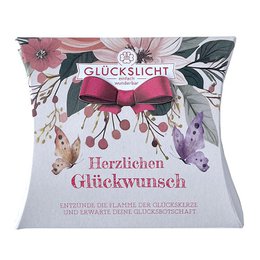 Lykkelys / I gaveæsken med udskåret sløjfe 🎀 / Hjertelig / Tillykke / VE 15