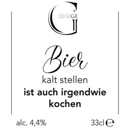 Slogan øl "Kold øl er også på en eller anden måde madlavning" 0,33 L