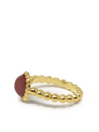 Anello impilabile in corniola placcato oro
