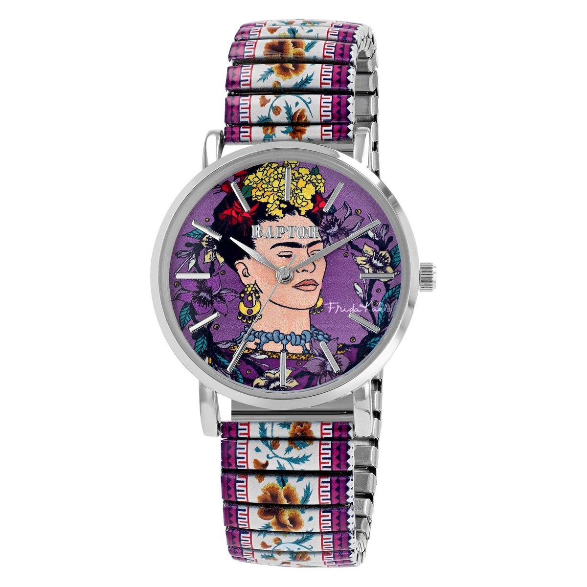 Montre-bracelet Raptor pour femme "Frida Kahlo Edition" avec cordon