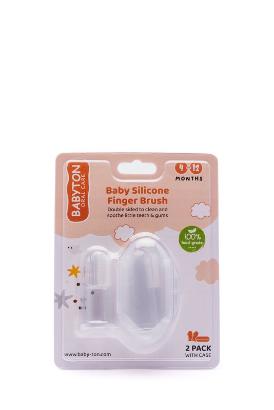 Babyton silicone finger teeth brush 2 pieces