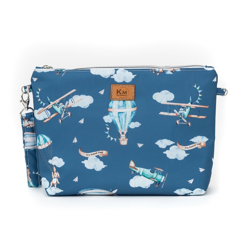 COSMETIC / SACHET "TRAVEL TIME" ON NAVY BLUE