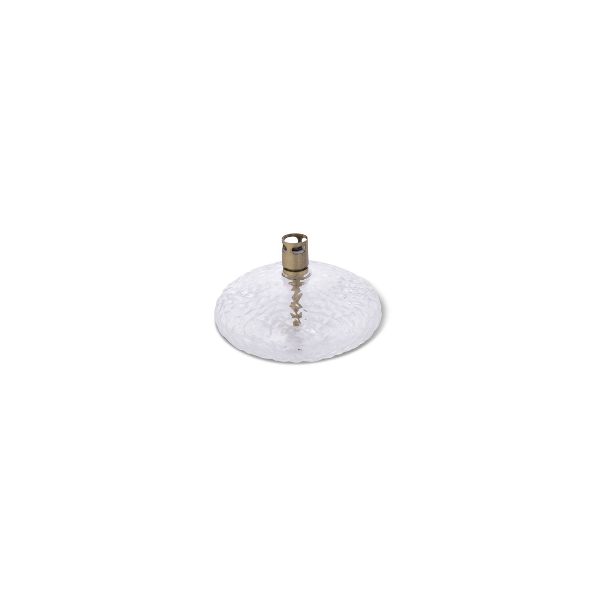 Olielamp Disc hammered brass S