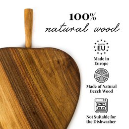 Tabla De Cortar De Madera De Manzana Hecha A Mano Nogal Madera Oscura Sólido Masivo