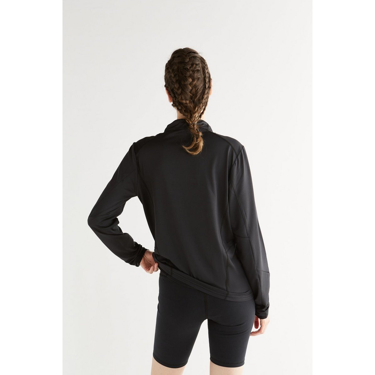 T9010-01 | Unisex troyer met lange mouwen - zwart
