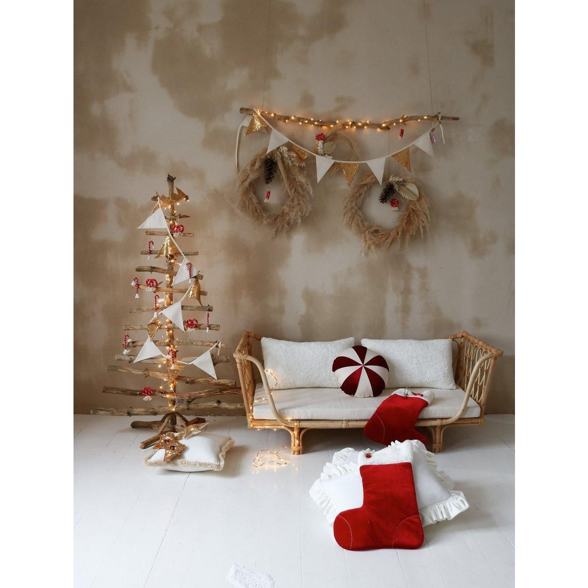 Calcetín familiar navideño “Red Candy”, regalo navideño