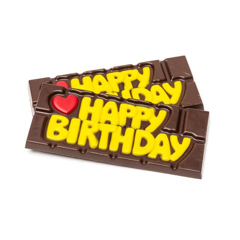 Chocolate bar ''Happy Birthday'' (dark) 45 Grs