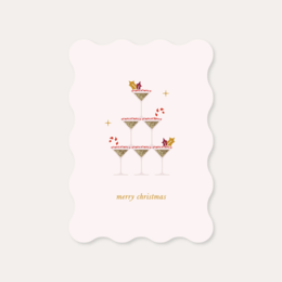 Kort Champagne Tower | Guldfolie