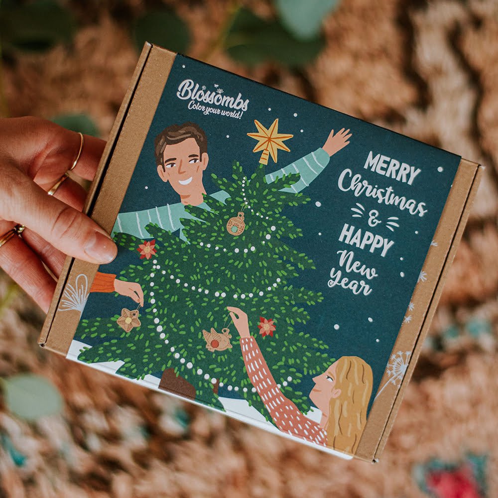 Giftbox Medium with 9 Flower Seeds - Merry Christmas & Happy New Year