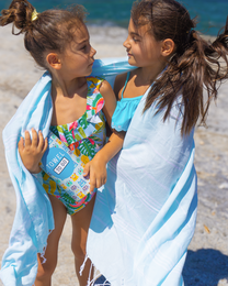 TOWEL TO GO IPANEMA KIDS Cotton Beach Towel 180x100 cm | Lightweight Quick Dry | Mint | with Gift Box