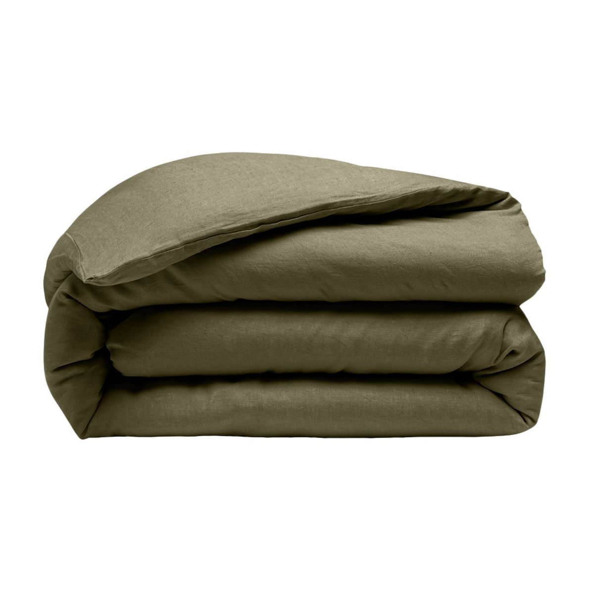 DUVET COVER 260X240CM 100% WASHED LINEN OLIVE
