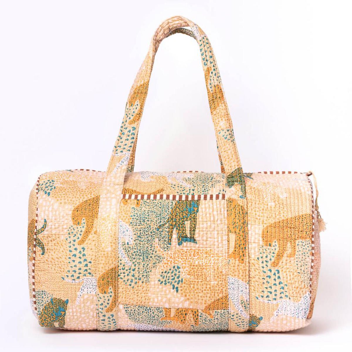Håndlavet bomuldstaske "Lucky Leo" beige