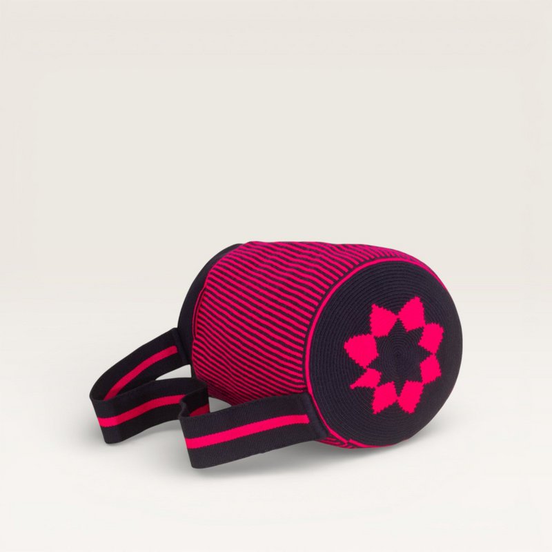 Gestreepte rugzak | Magenta