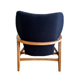 Swedish style black fabric armchair 82 x 67 x 70 cm