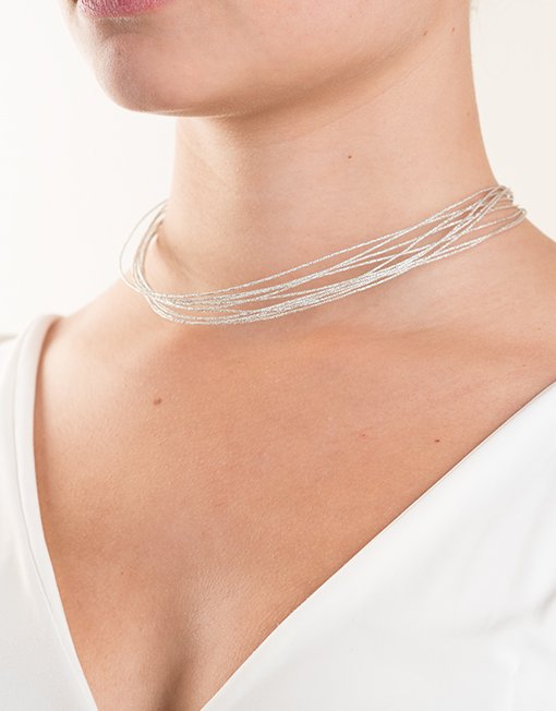Collar de seda japonesa