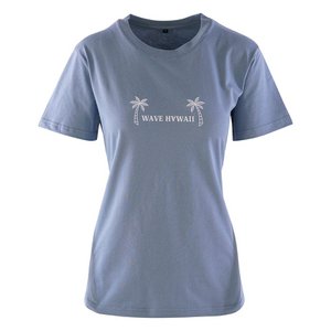 T-Shirt Waimea Frauen, Zitadelle Blau, Bio Baumwolle