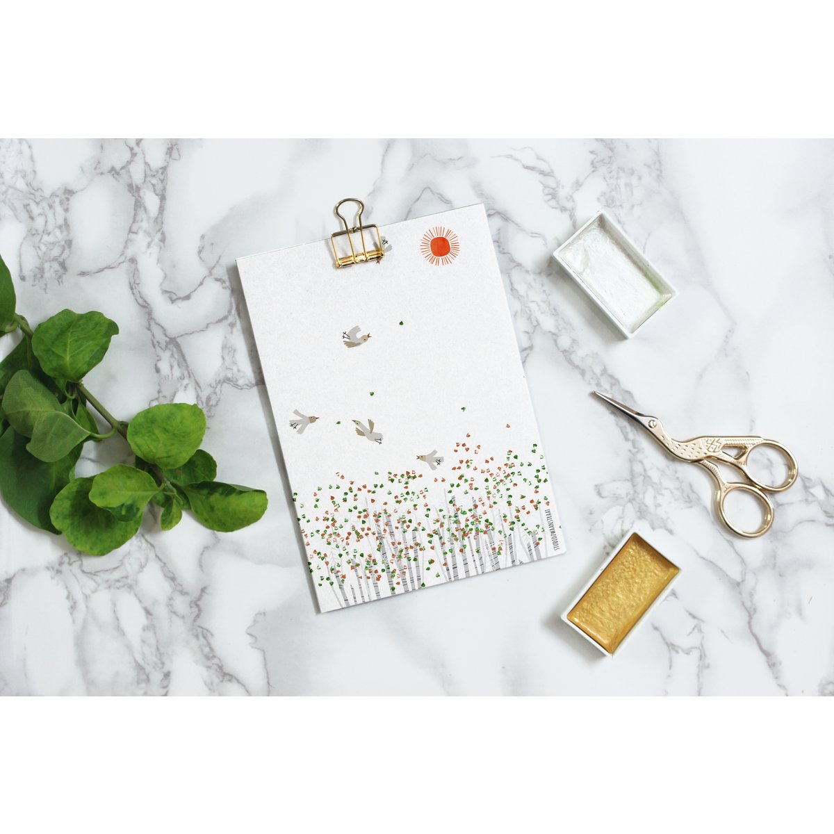 Postkarte 'Frühling liegt in der Luft'